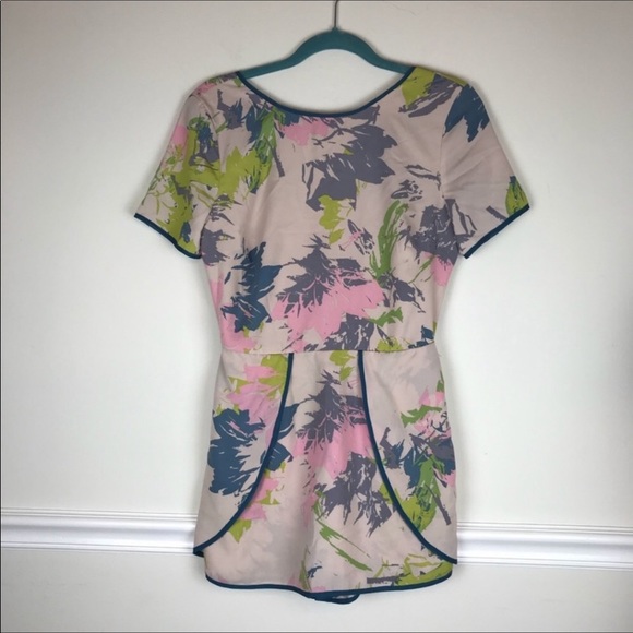 Anthropologie Adelyn Rae Floral Skort Romper - Picture 2 of 7